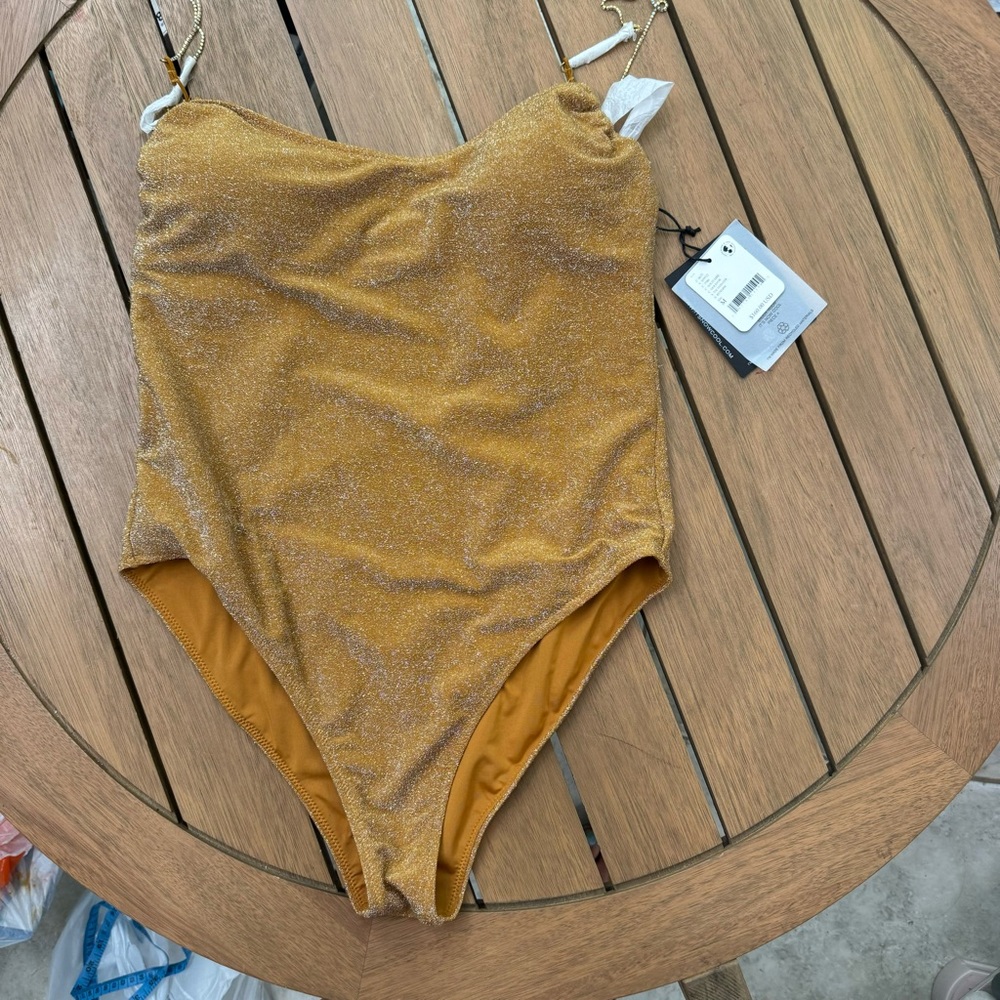 NWT free people SIZE M It's Now Cool The Xback One-Piece Diamond solitare - Picture 5 of 7